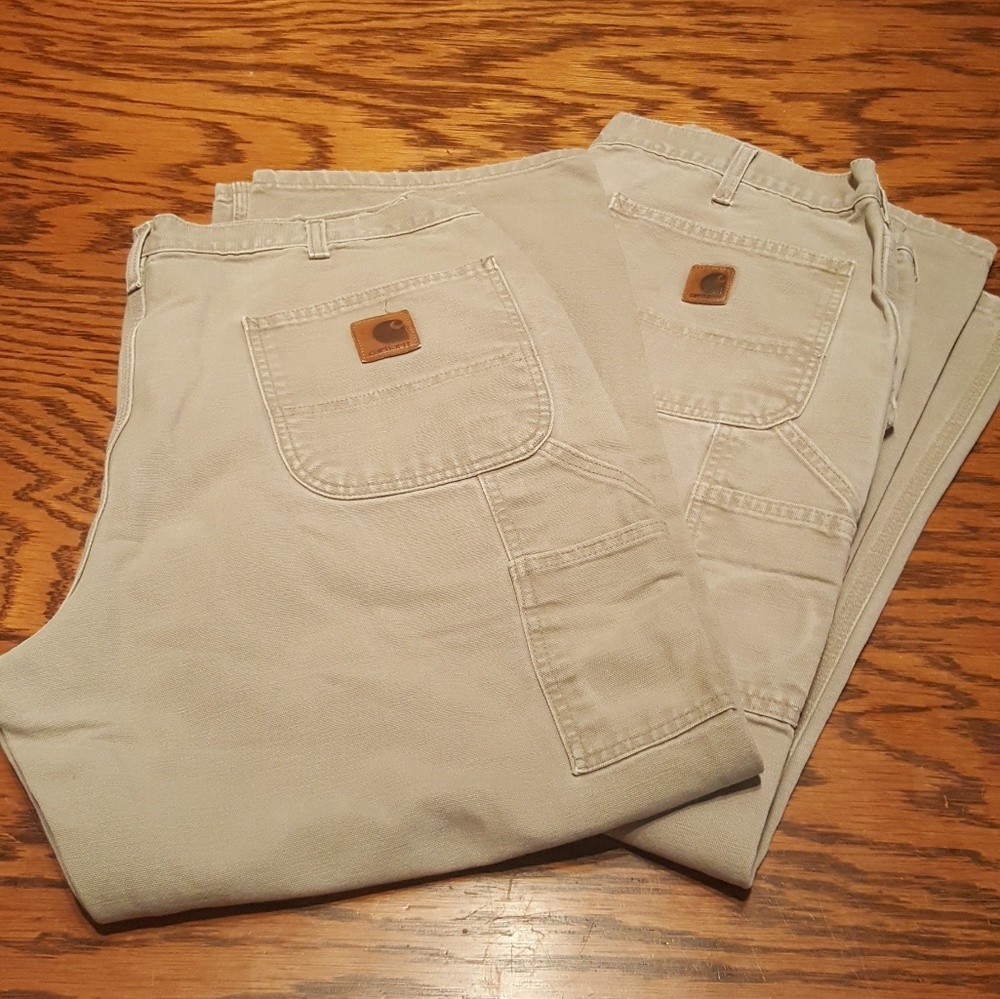 Carhartt mens pants, 3 pair, (2)38x30, (1)38x32